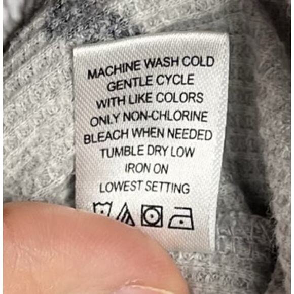 PLAYBOY by PACSUN Womens Medium Gray Thermal Waffle Crop Top Pajama Pant Set‎ - Picture 7 of 7